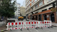 La calle Men�ndez Pelayo, cortada al tr�fico