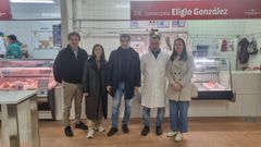 Visita de Gabriel Aln al mercado de O Carballio