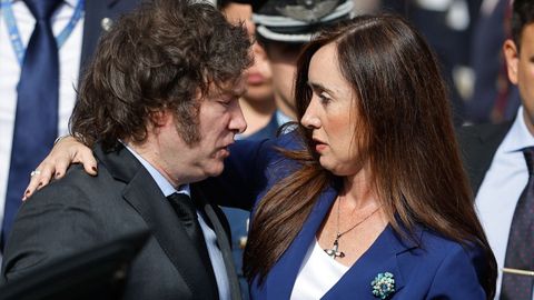 Javier Milei y la vicepresidenta Victoria Villarruel.