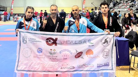 Andrea Davila, Miguel Pérez, Juanra Millares y Lois Olveira, en el nacional celebrado en Vigo.