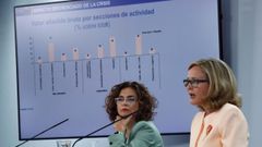 Rueda de prensa de las ministras Mar�a Jes�s Montero y Nadia Calvi�o