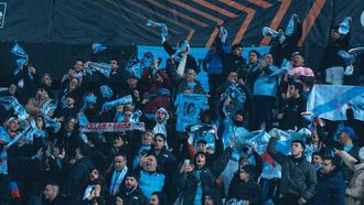 Aficionados del Celta, en un desplazamiento europeo anterior.