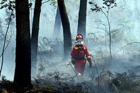 Imagen de archivo de incendo en el sur de la provincia de Pontevedra, en los montes de Covelo, donde se instal� una de las c�maras fijas de videovigilancia.