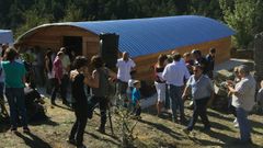 Barrac�n en el que dorm�n presos de guerra en Igal, Navarra