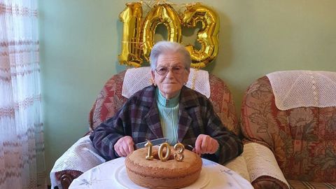 Claudina, cuando cumpli� los 103