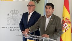 Pedro Blanco compareci acompaado del subdelegado en Ourense.