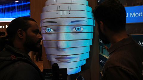 Una exposici�n sobre inteligencia artificial en Nueva Delhi