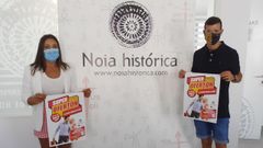 Laura Salgado, edila de Comercio, y Pablo Hermo, tesorero de Noia Hist�rica, presentaron la cita