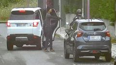 Intento de secuestro de Fodoki en Vilagarc&iacute;a cuando trataba de escapar en moto, en julio de 2023.
