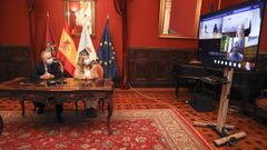 La firma del convenio se hizo de forma telem�tica desde las sedes de las tres administraciones