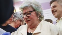 Dolores V�zquez durante el homenaje que le tributaron en Madrid