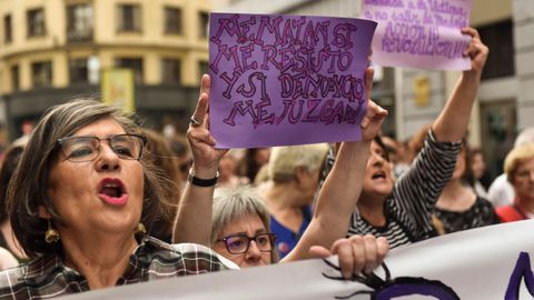 Manifestaci�n en Bilbao en protesta por la excarcelaci�n de los miembros de La Manada