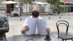 Joaqu�n Moldes, enfermo de p�rkinson, a finales de julio en Pontevedra, cuando difundi� su queja