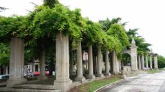 La exposici�n est� en la zona de la p�rgola de Bouzas
