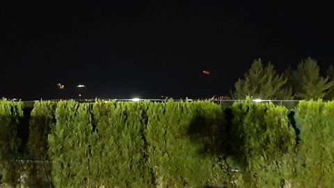 Incendio en La Mostayal (Morc�n), apreciado desde la falda del Naranco