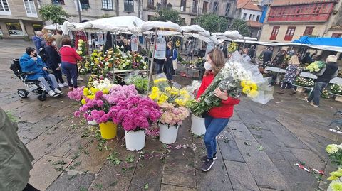 Mercado de las flores de difuntos en la Ferrera