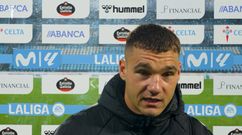 Ferran Jutgl, tras el partido del Celta frente al Barcelona de este domingo en Balados.