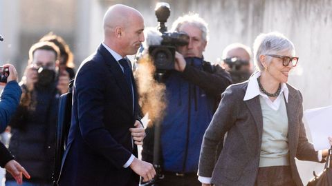 Rubiales, a su llegada a la Audiencia durante el juicio