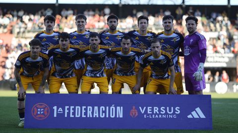 El once inicial de la derrota del Racing en M�rida. 