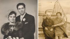 Familia Chaparro a la izquierda, y familia Silvent a la derecha; en Xuvia (Narn)