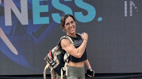 Tere Cuevas, durante su participacin en Wodapalooza de Miami, al que solo accedieron 10 mujeres en cada categora. La santiaguesa, afiliada al box de Crossfit SCQ, ya qued de primera de Espaa en los Open Games y en su clasificatorio.