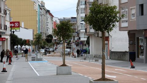 Imagen de archivo de la calle Álvaro Cunqueiro de Foz, donde se produjo el suceso