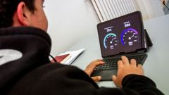Un test de velocidad de internet realizado en un edificio de Pontevedra
