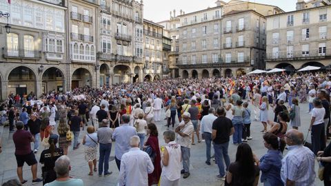 Concentraci�n en la praza Maior de Ourense en apoyo a Ceuta.