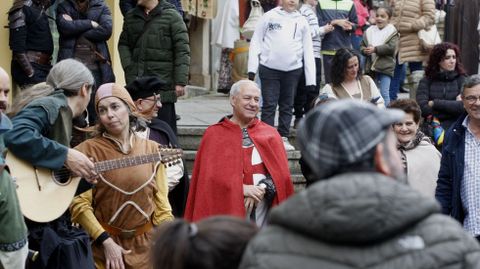 El alcalde de Monforte, Jos� Tom�, en los momentos previos a la entrega de premios de los concursos de la Feira Medieval de Monforte