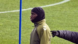 El futbolista del Celta Ilaix Moriba, en un entrenamiento.