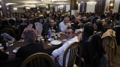 En imagen de archivo, cena celebrada hace unas semanas en O Val do Naseiro para recaudar fondos para las fiestas de San Pedro