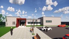 Aspecto del futuro centro sociocultural de O Revel