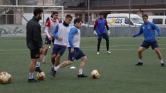 Momento de un entrenamiento de la UD Ourense