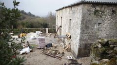 Imagen de archivo durante la rehabilitaci�n de la rectoral de Olives