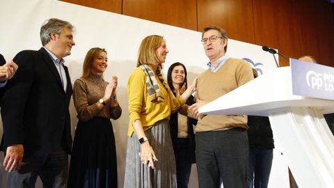 El PPdG celebrando los resultados en Galicia