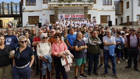 Protesta por la�orden de derribo de varias casas en Barreiros