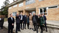 Visita del conselleiro de Educacin al CEIP San Clemente, en Caldas, en diciembre del 2023, cuando se anunci la obra de mejora