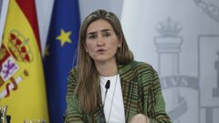 La vicepresidenta tercera y ministra para la Transici�n Ecol�gica y el Reto Demogr�fico, Sara Aagesen durante la rueda de prensa posterior a la reuni�n del Consejo de Ministros