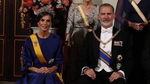 Los reyes de España, en la cena de gala en Ámsterdam
