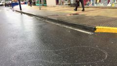 Lugar donde se produjo el atropello mortal en O Burgo.