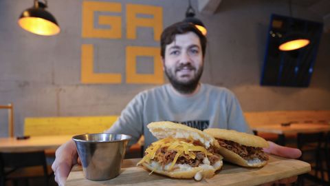 Arepas de ropa vieja del restaurante Galo (Lugo).