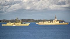 LA �CRIST�BAL COL�N� REALIZA EJERCICIOS EN AUSTRALIA