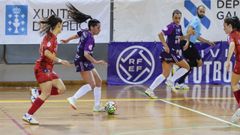 Un momento del derbi entre el Ourense y el Poio