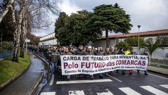 Los trabajadores de Navantia se movilizaron hasta Correos esta ma�ana en demanda del dique flotante