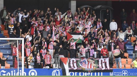 Aspecto de la grada del Fondo Norte del estadio Angel Carro en la reciente visita del Cacere�o