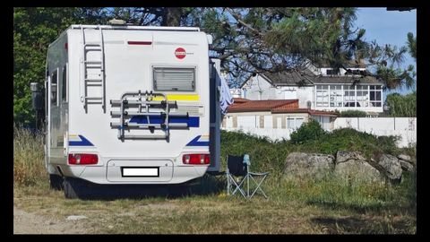 Una autocaravana en O Grove.