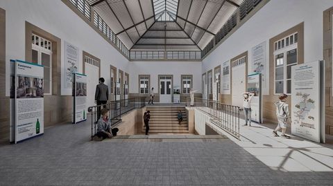 Fotomontaje  de la remodelacin del Balneario Histrico de Fontenova, en Vern