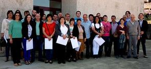 Los veinte alumnos recibieron un diploma de formaci�n.