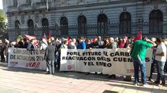 Concentraci�n de los mineros en Oviedo