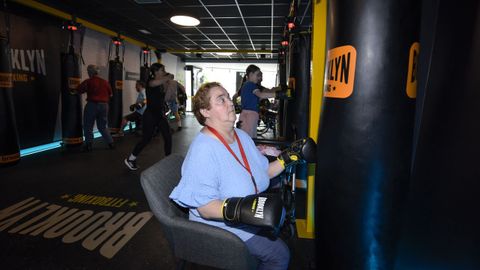 Usuarios de Amizade en la clases de fitboxing de los martes